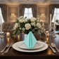 Premium Polyester Napkin 20"x20" - Turquoise in Indoor Reception.