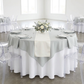 Premium Polyester Square 72" Overlay/Tablecloth - Gray/Silver.