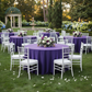 Purple 120 Round Premium Polyester Tablecloth Outdoor Wedding Reception 