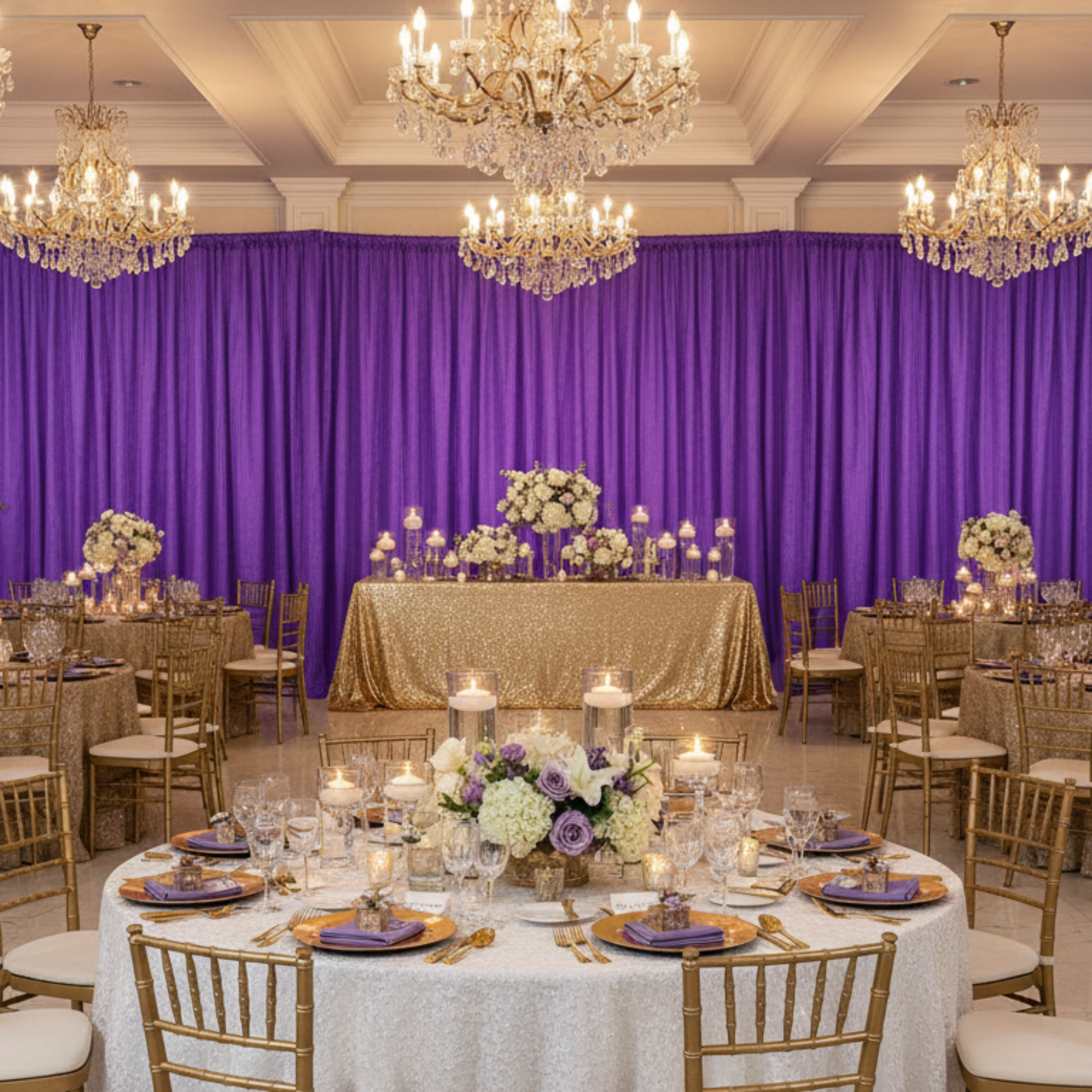 Quinceañera Party Hall Backdrop