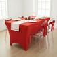 Rectangular 8 FT Spandex Table Cover - Red.