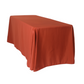 90"x132" Rectangular Oblong Polyester Tablecloth - Rust