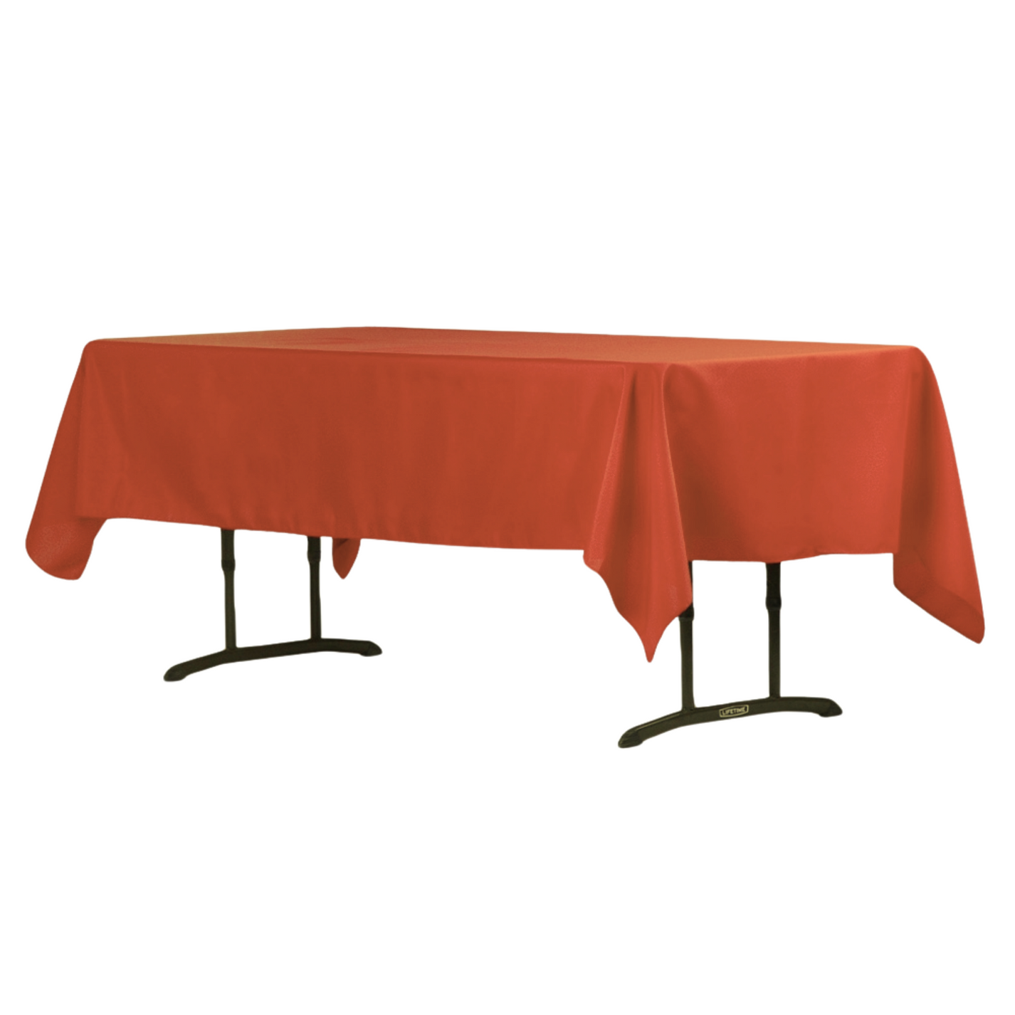 60"x120" Rectangular Polyester Tablecloth - Rust - CV Linens™