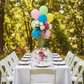 Rectangular Premium Polyester Tablecloth 60"x126" - White in Outdoor Reception.