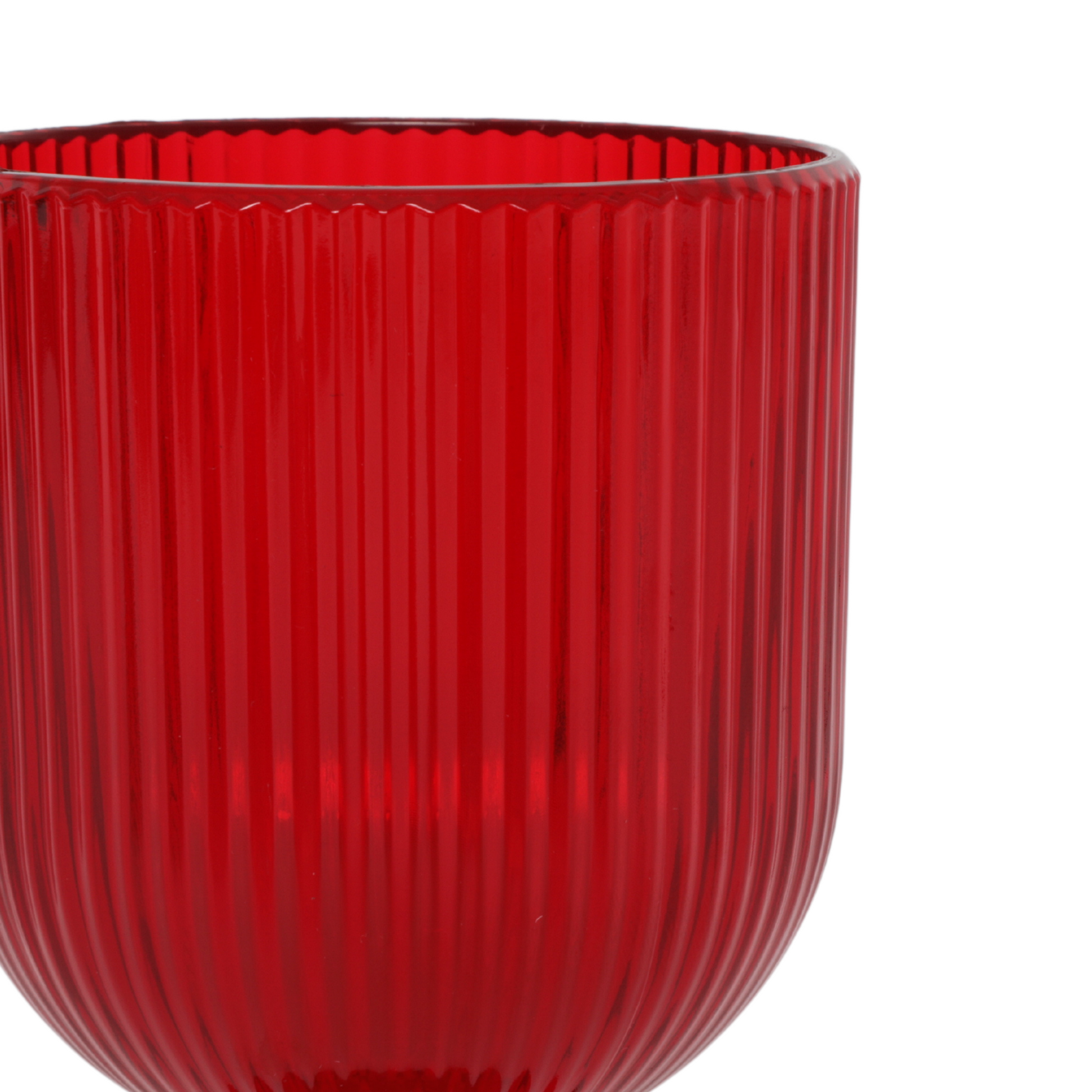 Red Acrylic 11oz Wine Goblets Ripple Design (6 pcs/pk)