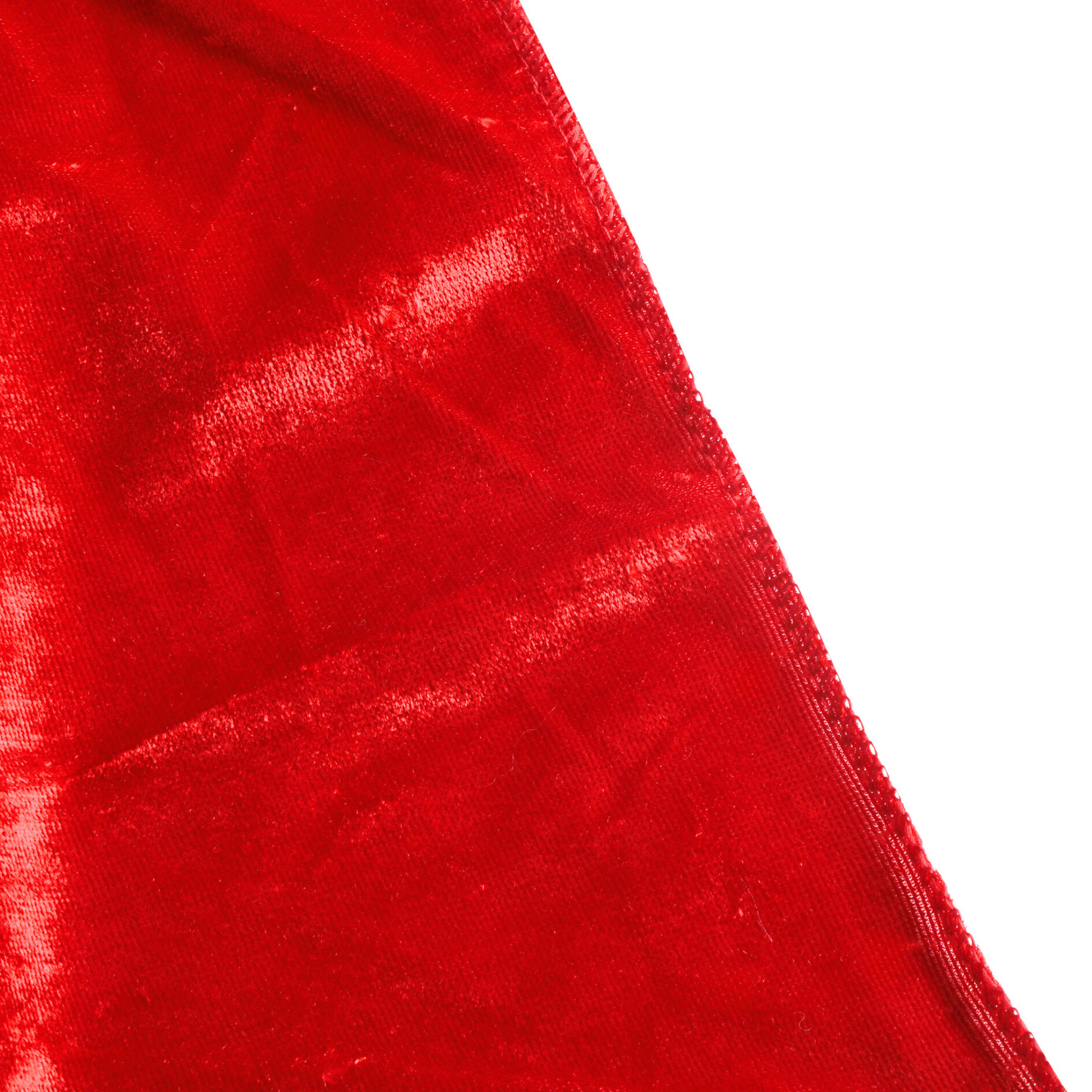 Velvet Rectangular Tablecloth Red serged edge finish