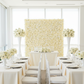Roll Up Flower Wall Backdrop 8ft x 4ft - Ivory.