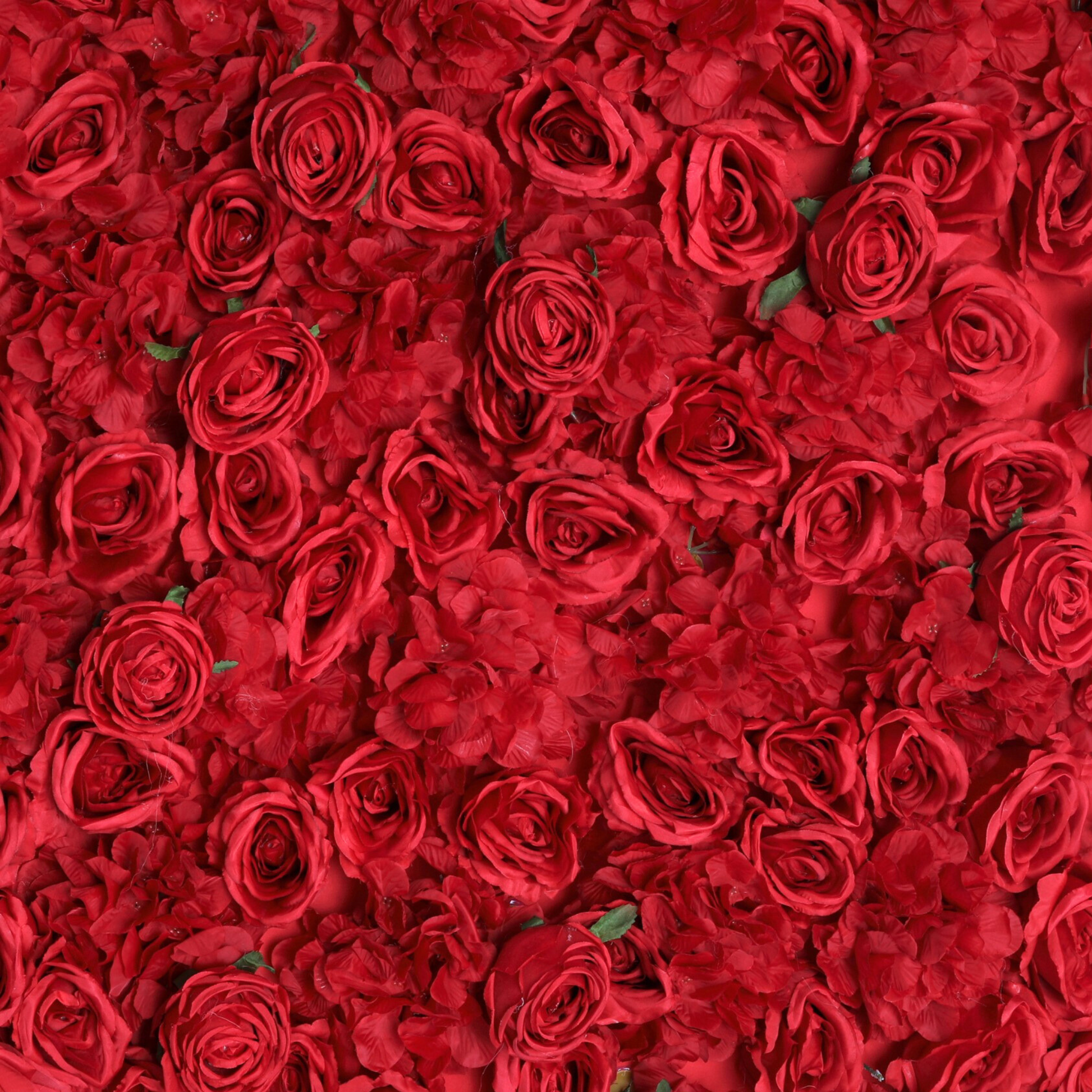 Roll Up Flower Wall Backdrop 8ft x 4ft - Red
