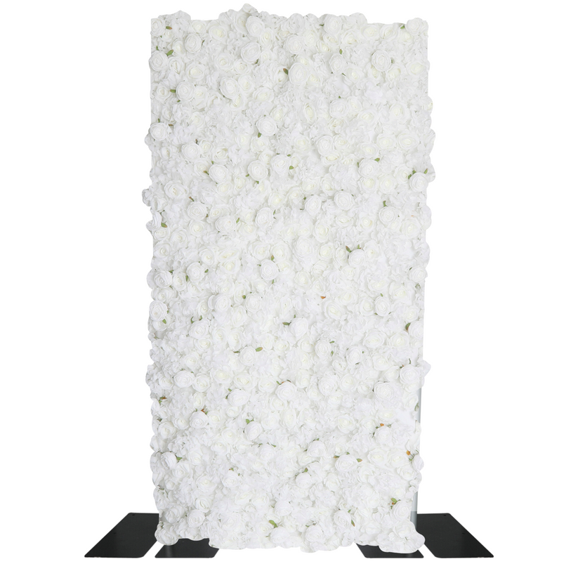 Roll Up Flower Wall Backdrop 8ft x 4ft - White - CV Linens™