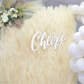 Roll Up Faux Pampas Wall Backdrop 8ft x 4ft - Ivory