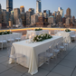 Rooftop corporate event with 6ft table