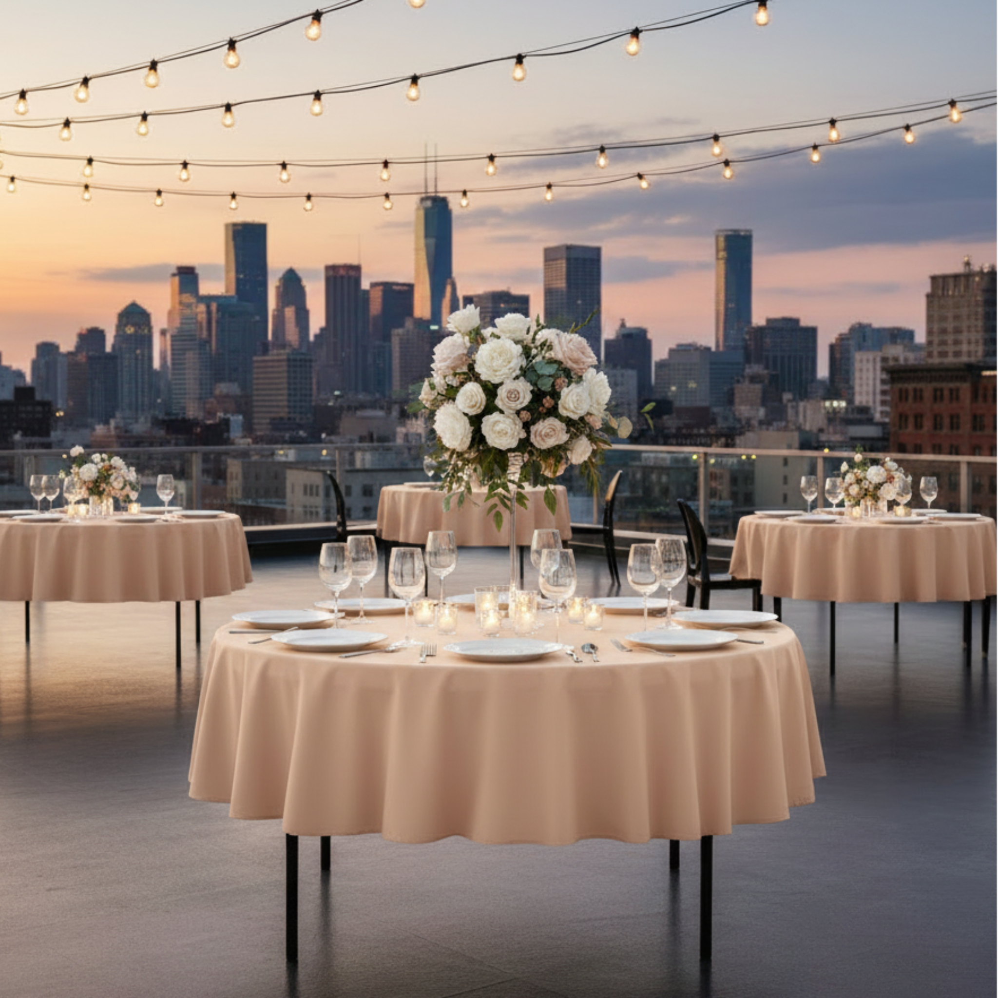 Rooftop Dusk with Display