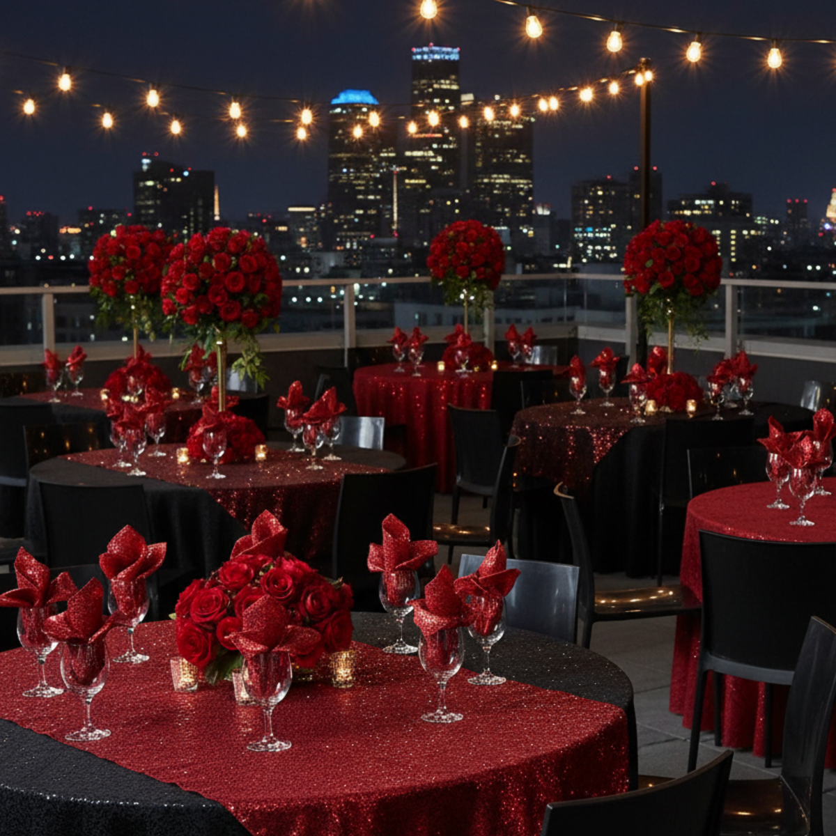 Rose Bud Fold - Rooftop Gala