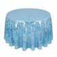 Round 120" Baby Blue Large Payette Sequin Tablecloth