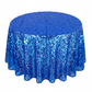 Round 120" Royal Blue Large Payette Sequin Tablecloth