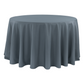 Polyester 120" Round Tablecloth - Pewter