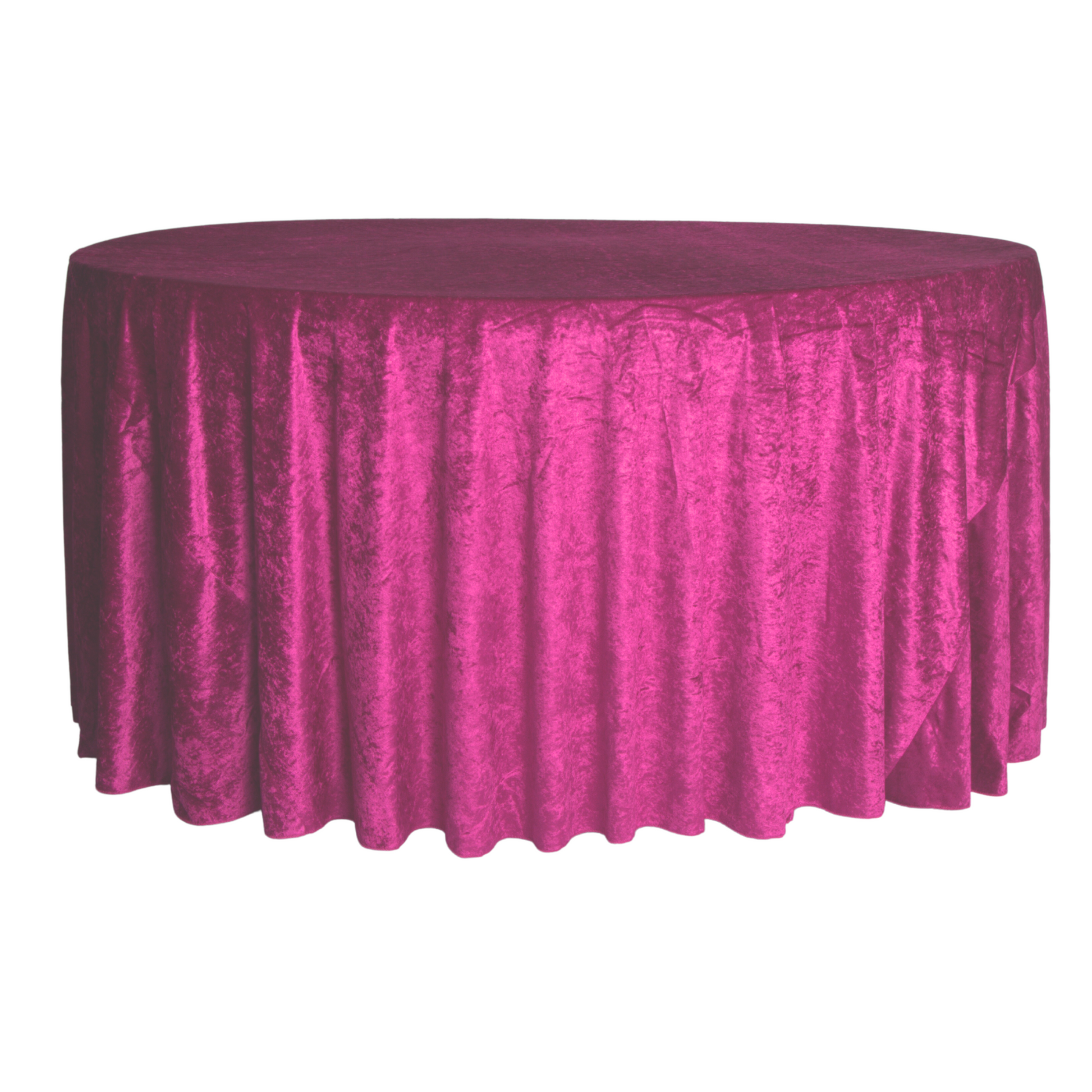 Velvet 132" Round Tablecloth - Magenta