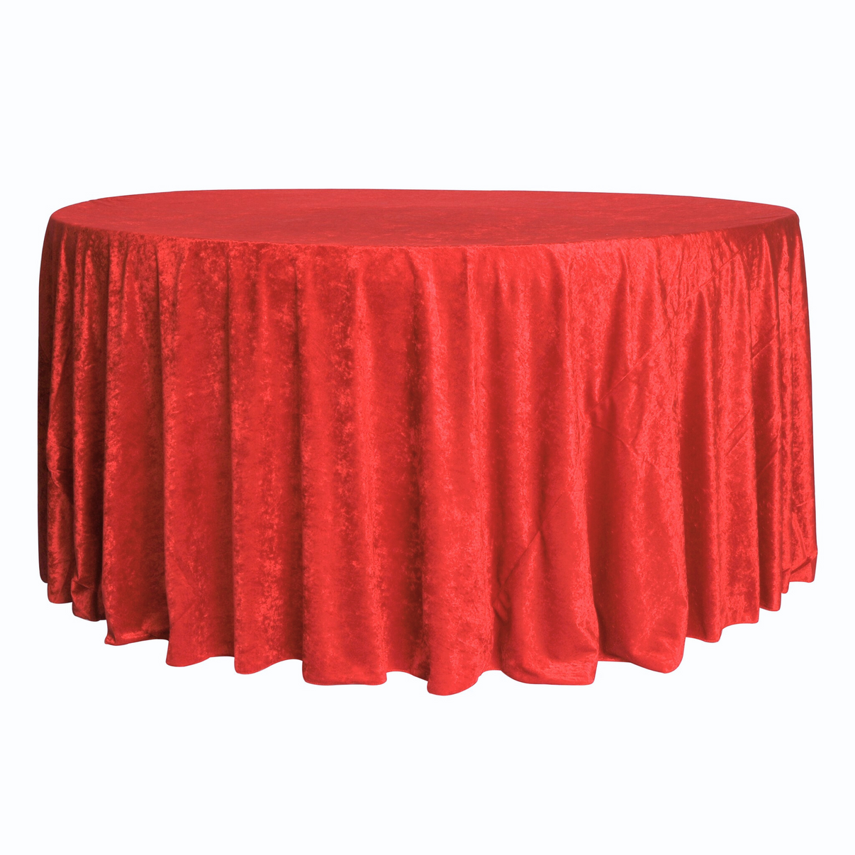 Velvet 120" Round Tablecloth Red CV Linens