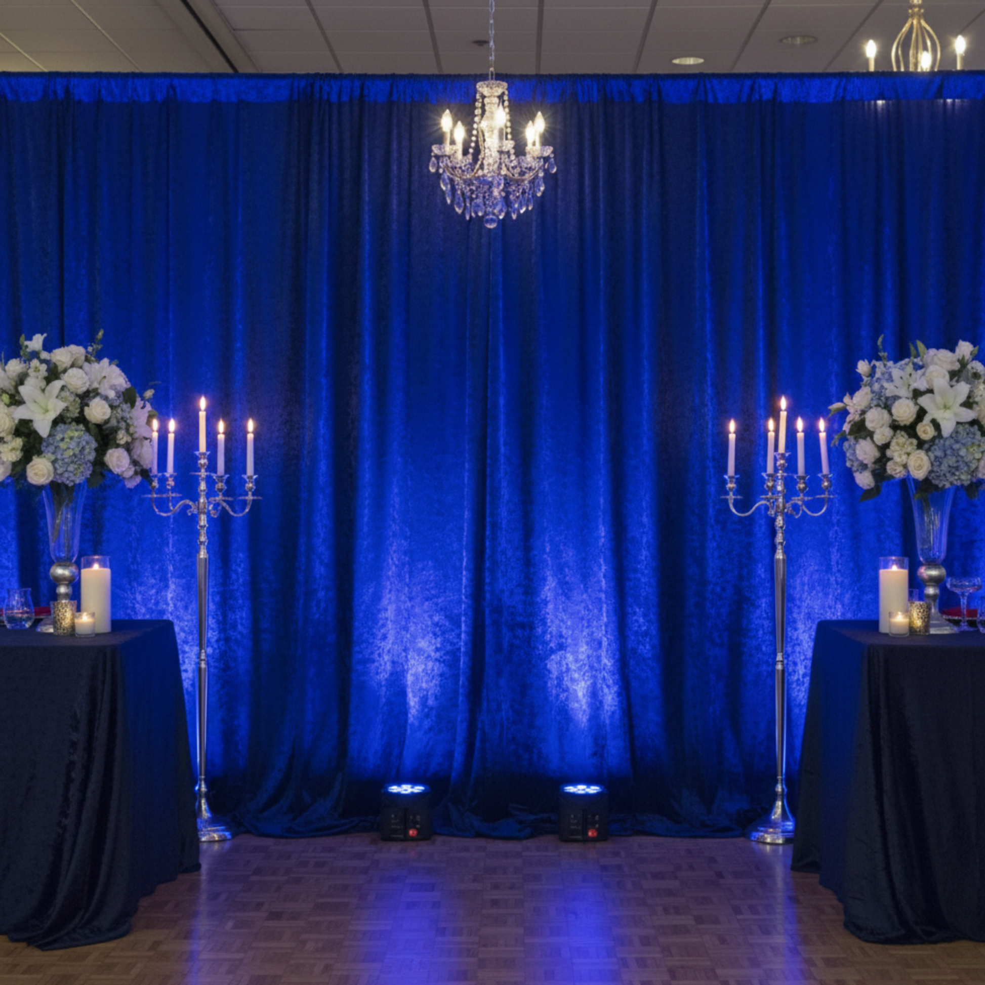 Royal Blue 12FT Velvet Drape 