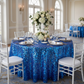 Royal Blue Large Payette Sequin Tablecloth - Environmental Mockup