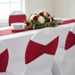 Ruffled Spandex Chair Band - Apple Red.
