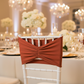 Ruffled Spandex Chair Band Rust - Angled Detail