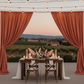 Rust 14FT Spandex Drape Curtain – Outdoor Vineyard Wedding