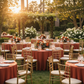 Rust 120 Round Premium Polyester Tablecloth – Outdoor Wedding Reception