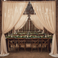 Rustic Barn Wedding with Champagne Chiffon Drapes