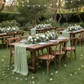 Sage Green Chiffon Runner – Outdoor Wedding Reception