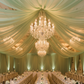 Sage Green Voile Ceiling Drape Ballroom