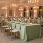 Sage Green 90x132 Velvet Tablecloth - Wedding 