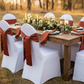 Standard Satin Chair Sash - Rust.