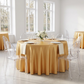 Satin 108" Round Tablecloth - Gold Antique.
