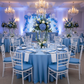 Satin 120" Round Tablecloth - Cornflower/Serenity.