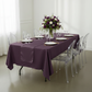 Satin Rectangular 60"x120" Tablecloth - Eggplant/Plum