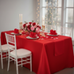 Satin Rectangular 90"x132" Tablecloth - Red.