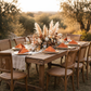 Satin Napkin 20"x20" - Burnt Orange in Boho Reception.