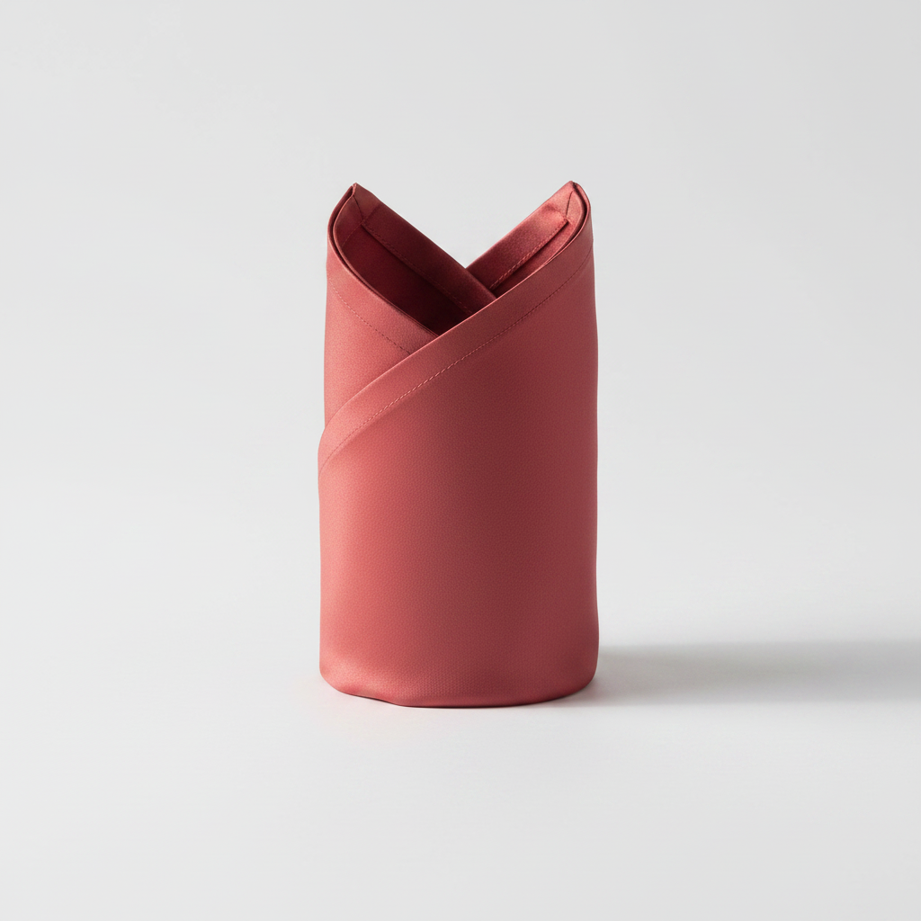 Satin Napkin 20x20 Cinnamon Rose Mockup