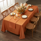 Satin Rectangular 90"x132" Tablecloth - Burnt Orange.