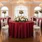 Satin Round Tablecloth Red Wedding Reception