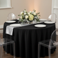 Scuba 108" Round Tablecloth - Black.