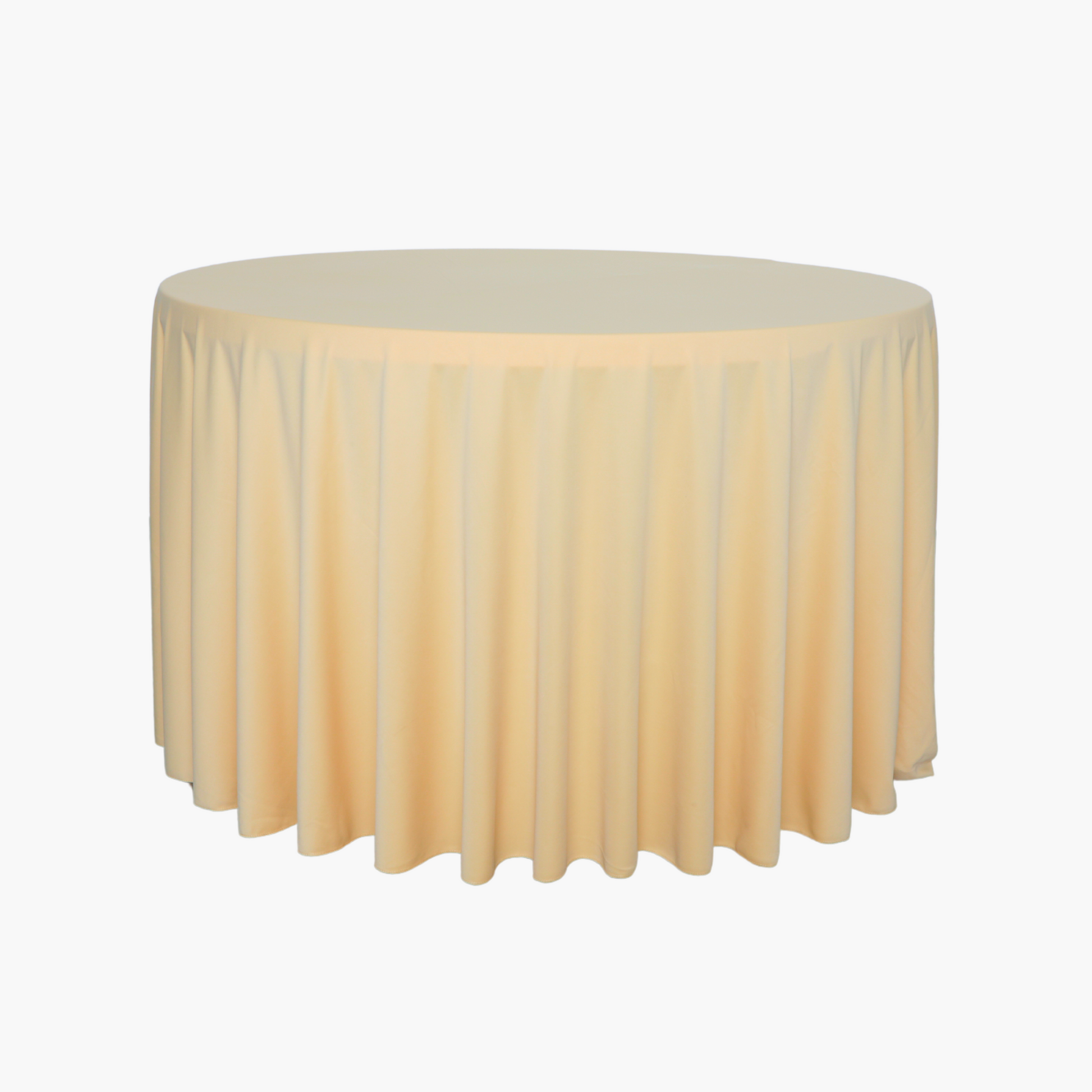 Scuba 108" Round Tablecloth - Champagne