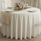 Scuba 108" Round Tablecloth - Ivory.
