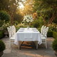 Scuba 60"x120" Rectangular Tablecloth - White.