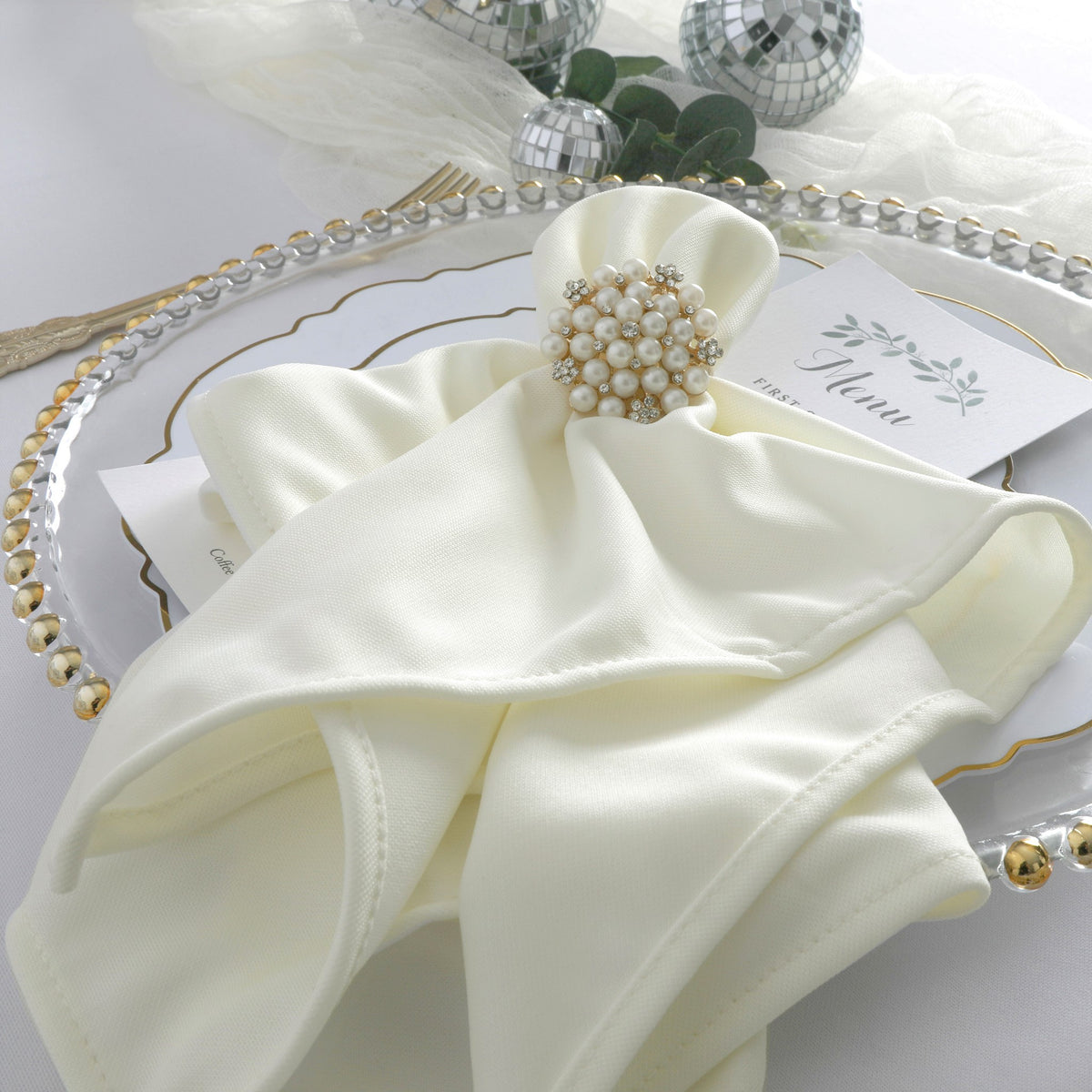 Ivory Scuba Napkin– CV Linens