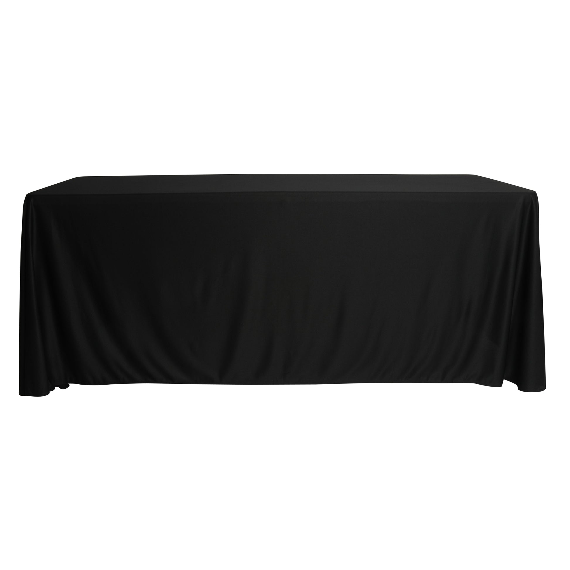 Scuba 90"x156" Rectangular Oblong Tablecloth - Black