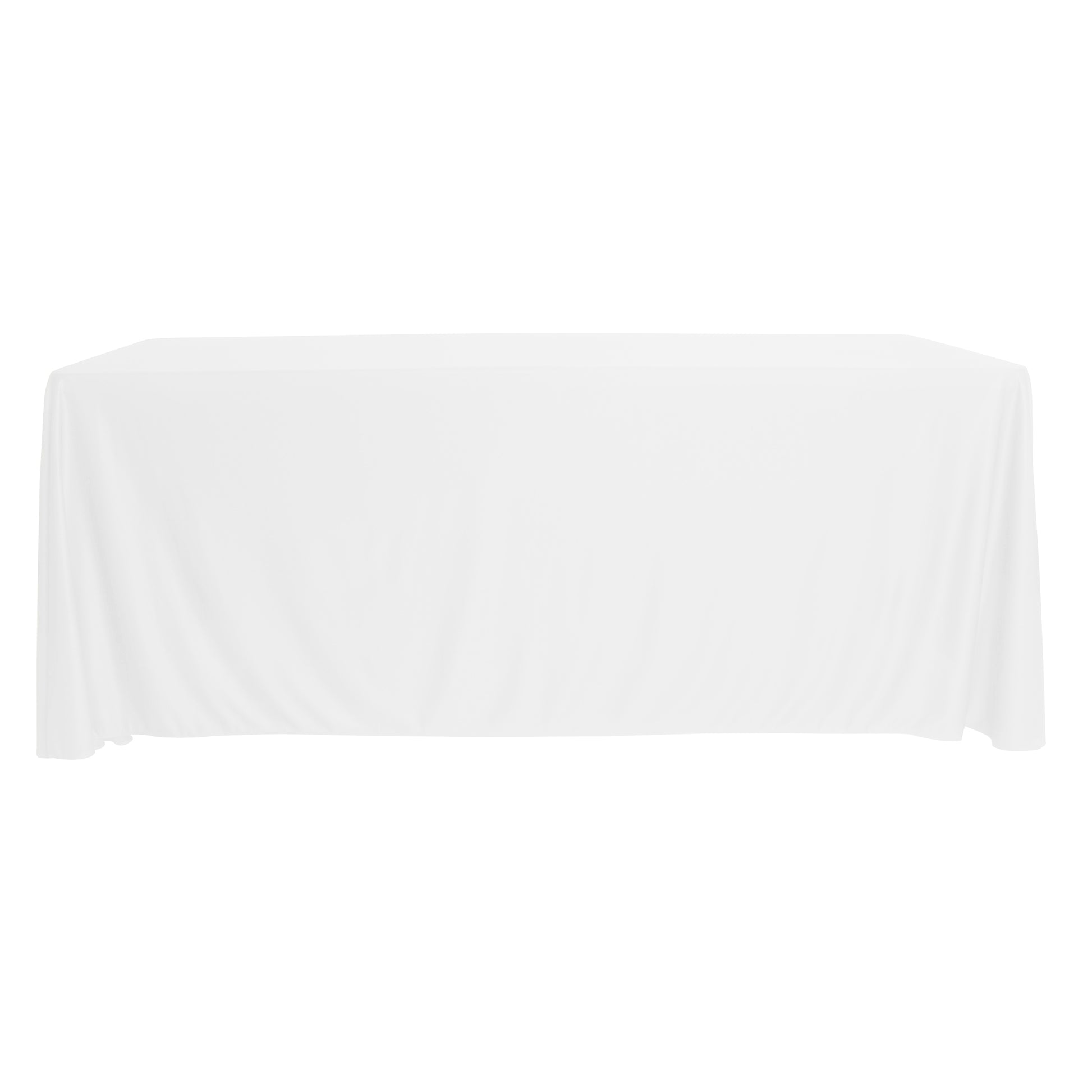 Scuba 90"x132" Rectangular Oblong Tablecloth - White