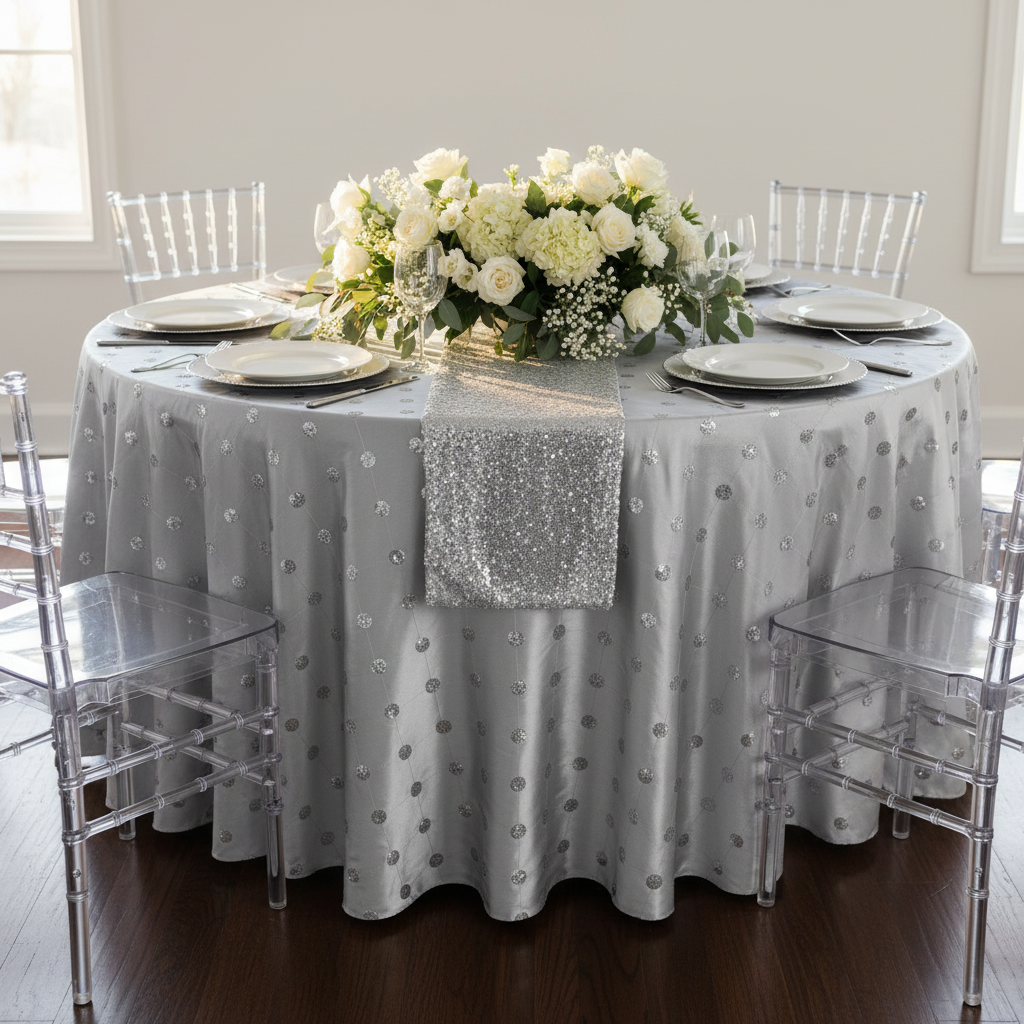 Sequin Embroidery Taffeta 120