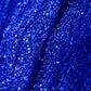 Sequin Velvet 10ft H x 52" W Drape/Backdrop Curtain Panel - Royal Blue - CV Linens